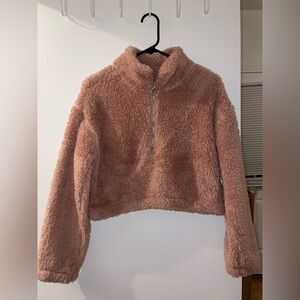 Timing Blush Fleece crop top Jacket